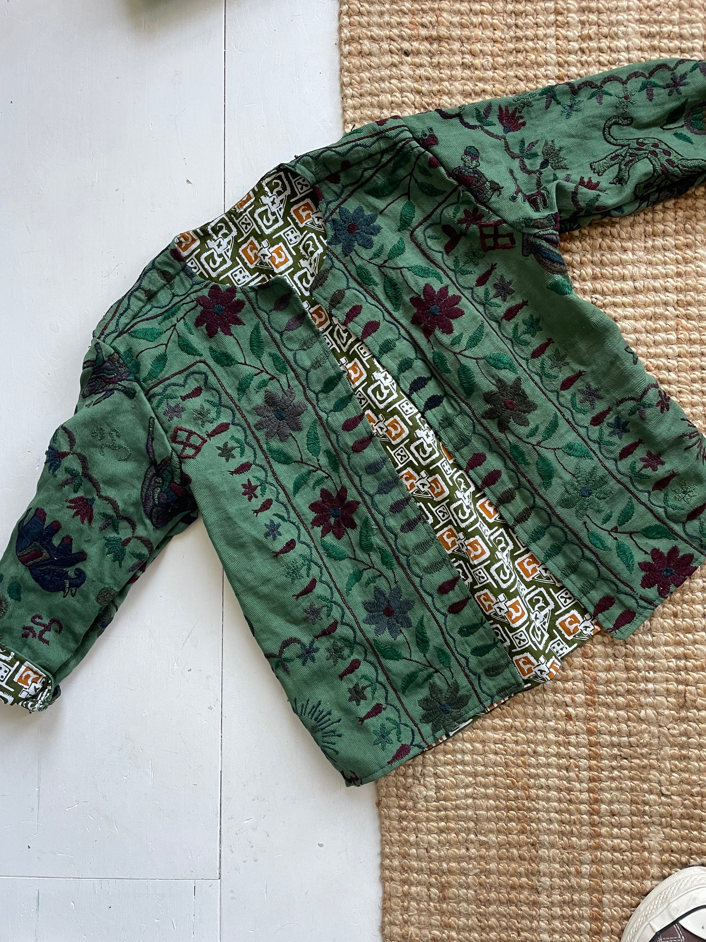 Vintage Kids Coat Green 110 - 116
