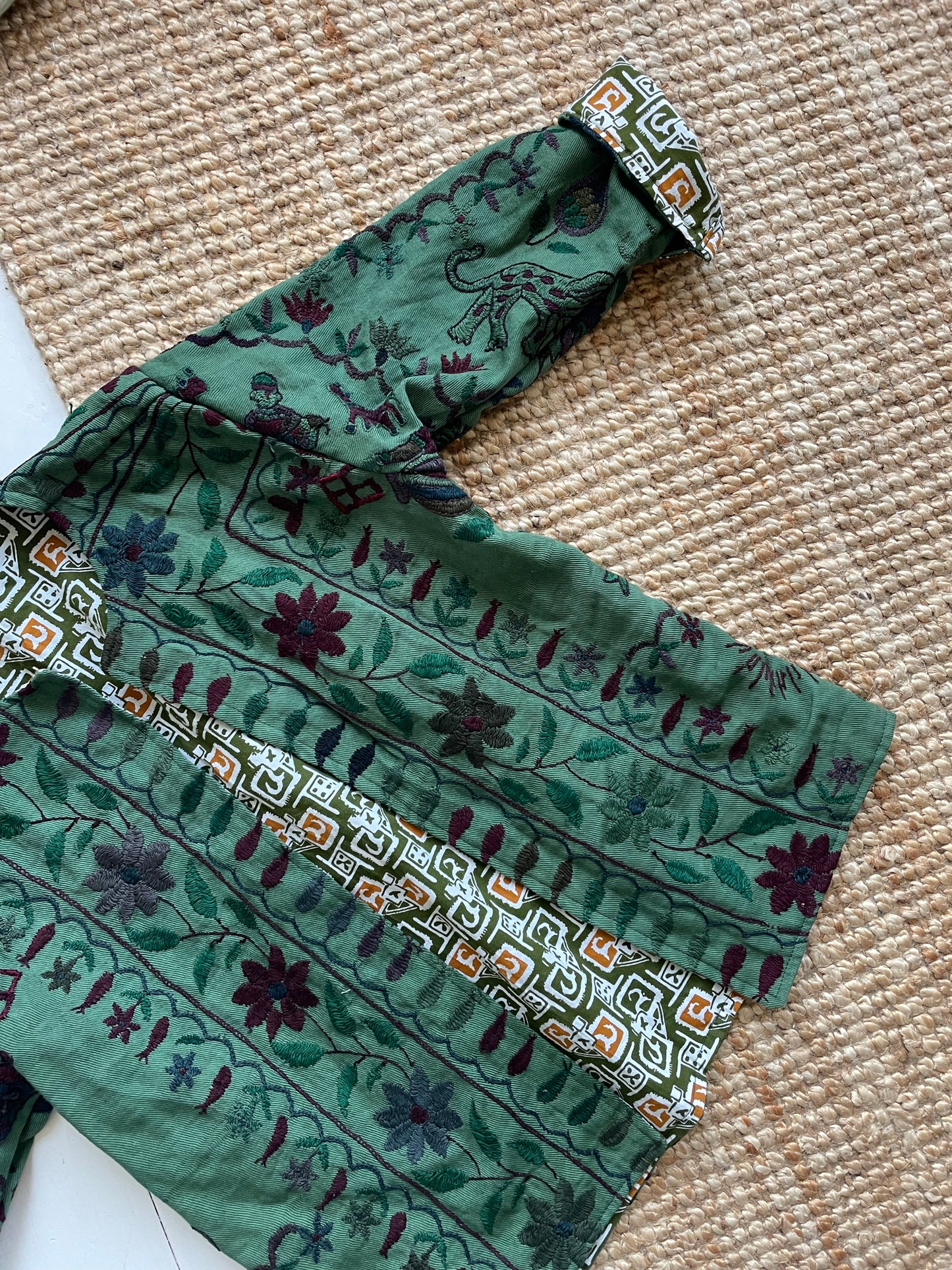 Vintage Kids Coat Green 110 - 116