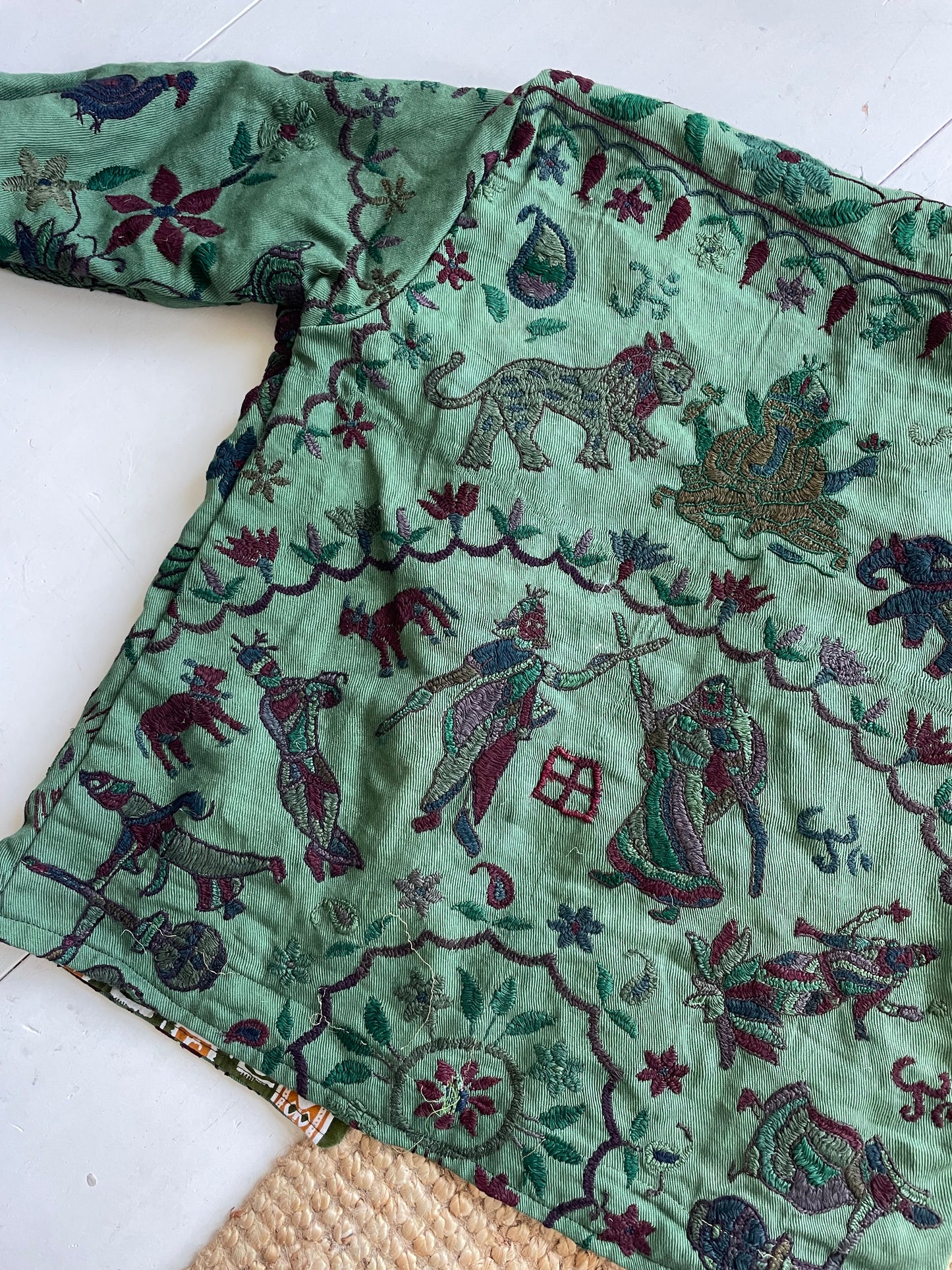 Vintage Kids Coat Green 110 - 116